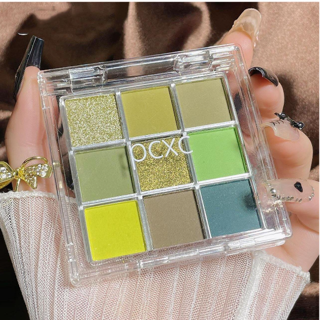 9 ألوان لوحة ظلال العيون , قطعة واحدة بيرليسسينت بخير متلألأ ليس من السهل خلع المكياج ضد للماء ظلال عيون طبق مكياج العين منتج Y2K