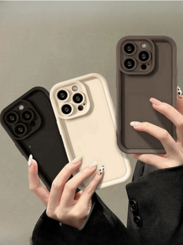 3 قطع من حافظة الهاتف ذات الملمس الجلدي غير اللامع المتوافقة مع هاتف Iphone