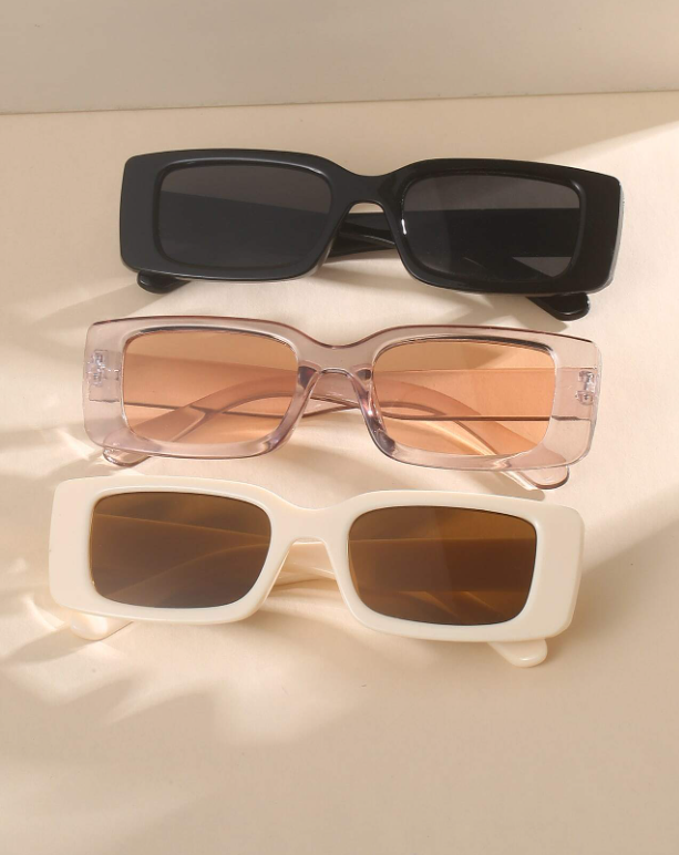 3 قطع أنيق بلاستيك إطار ايسكريم ملون حفلة زخرفة موضة نظارات شمسية الى شاطئ بحر عطلة ممتاز الى الحفلة , ثياب & هدية