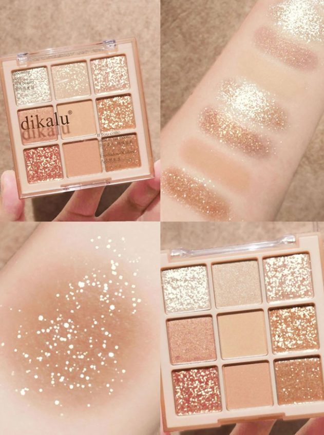 9 ألوان لوحة ظلال العيون , قطعة واحدة عالي مصطبغة طويل يلبس ظلال عيون طبق ضد للماء ظلال العيون مدمج