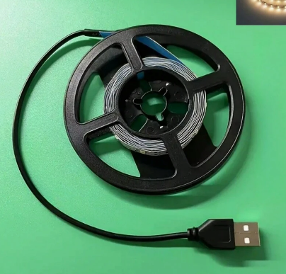 1 قطعة شريط إضاءة Usb أبيض دافئ، 60 Led/م مصباح Led مرن غير مقاوم للماء للتلفزيون والكمبيوتر