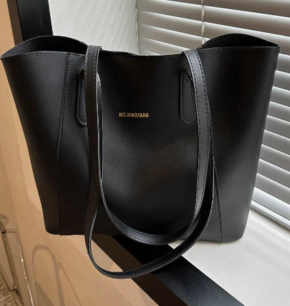 1pc Large Capacity Solid Color Pu Magnetic Fashion Shoulder Bag Suita