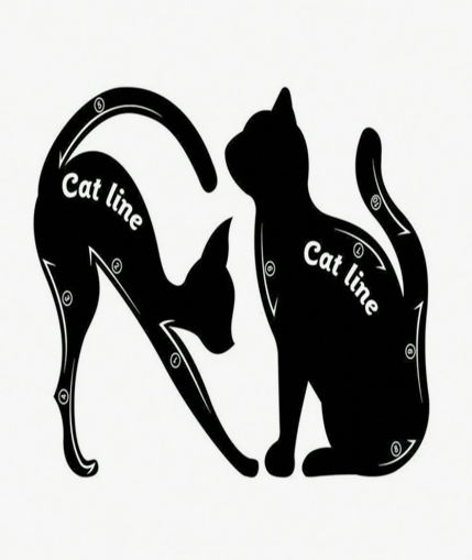 2قطعة قالب آيلاينر على شكل قطة لمكياج العيون ، أداة آيشادو وآيلاينر متعددة الوظائف