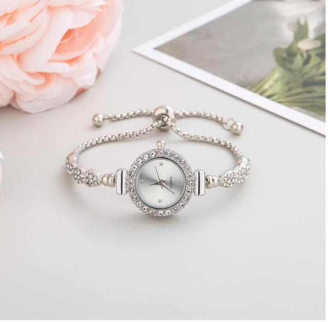 2023 الجديد موضة للنساء سوار ساعات , فولاذ غير قابل للصدأ حزام , مستدير قرص مع صغير ساعات رأس و حركة كوارتز , ديكور مع الماس , ممتاز هدية الى صديقة
