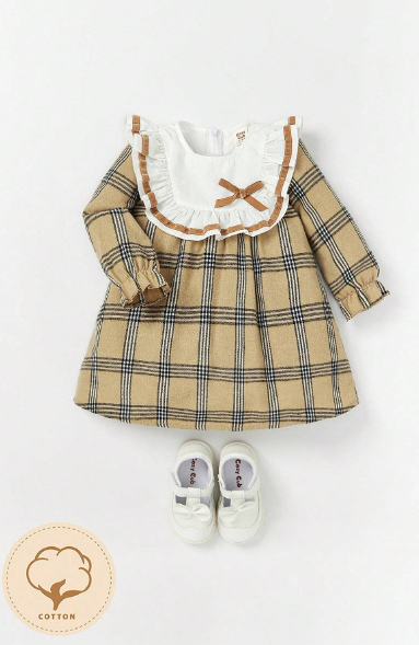 Cozy Cub فساتين للأطفال البنات الدانتيل منتفض سستة بقوس أمامي الطرطان