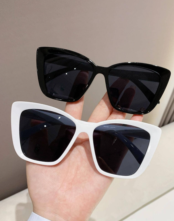 2 ازواج نساء نظارة شمسية بإطار عين القطة الى الحياة اليومية و السفر اكسسوارات