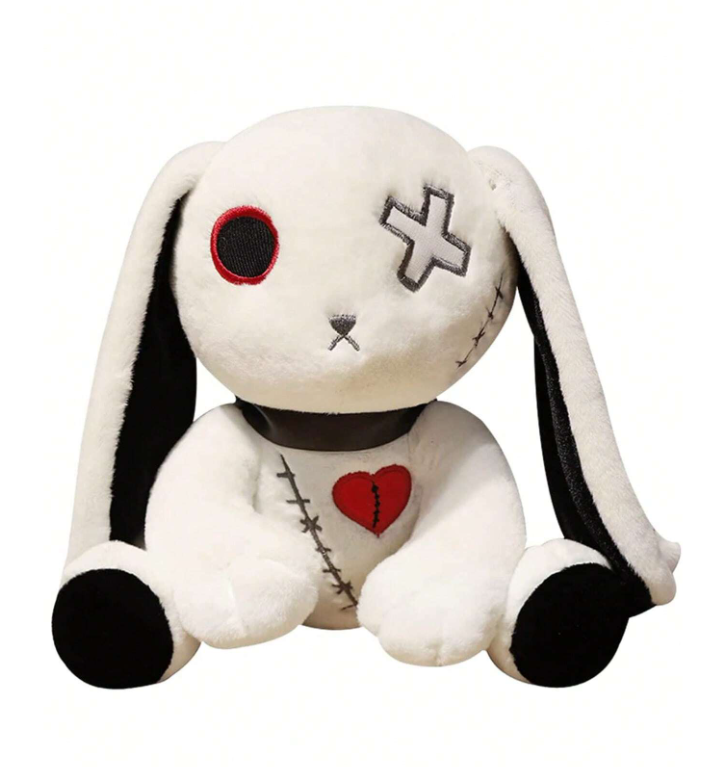 9,45 Pouce Effrayant Gothique Lapin En Peluche Lapin Jouets En Peluche Mignon Terrible Lapin Poupée Cadeau D'Anniversaire
