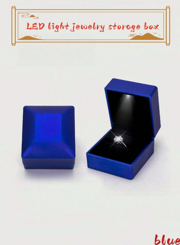 Creative Led Light Up Proposition Boîte À Bijoux Pour Bagues Et Boucles D'oreilles