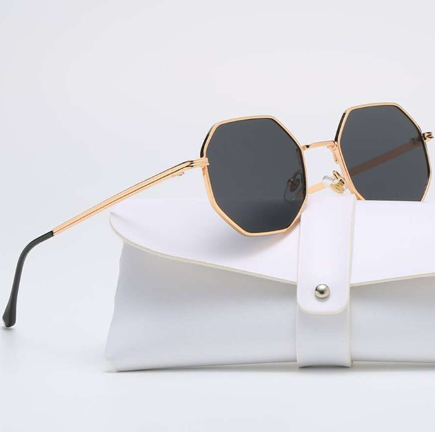 1 Pièces Hommes Nouvelles Lunettes De Soleil En Métal Mode Classique Lunettes Polygonales Tendance En Plein Air Conduite Et Équitation Lunettes De Soleil Marque De Luxe Design Uv400