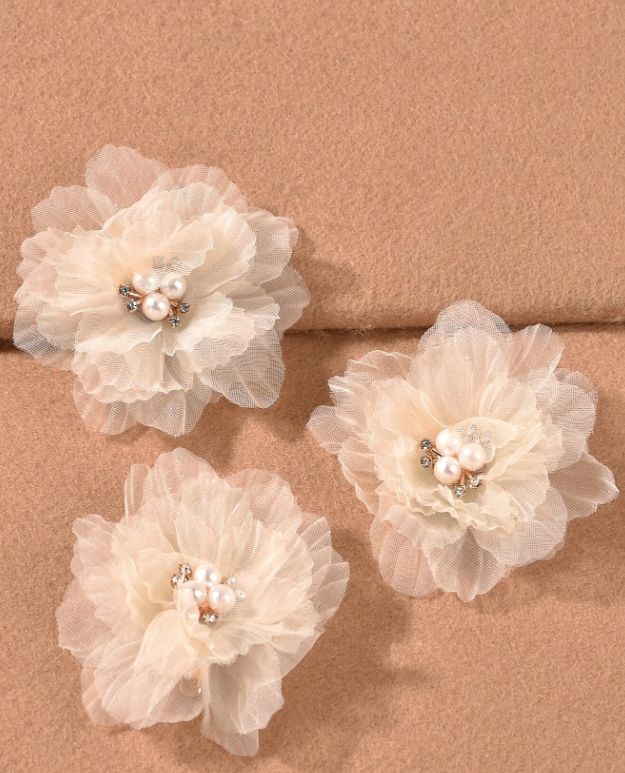 3 pièces Épingle à cheveux à tulle à fleur