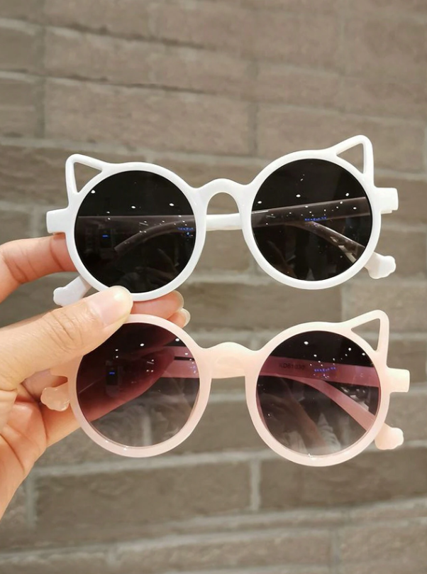2 Paires Lunettes De Soleil Goutte De Chat Pour Enfants Pour Garçons Et Filles, Lunettes De Protection Solaire Extérieures À La Mode