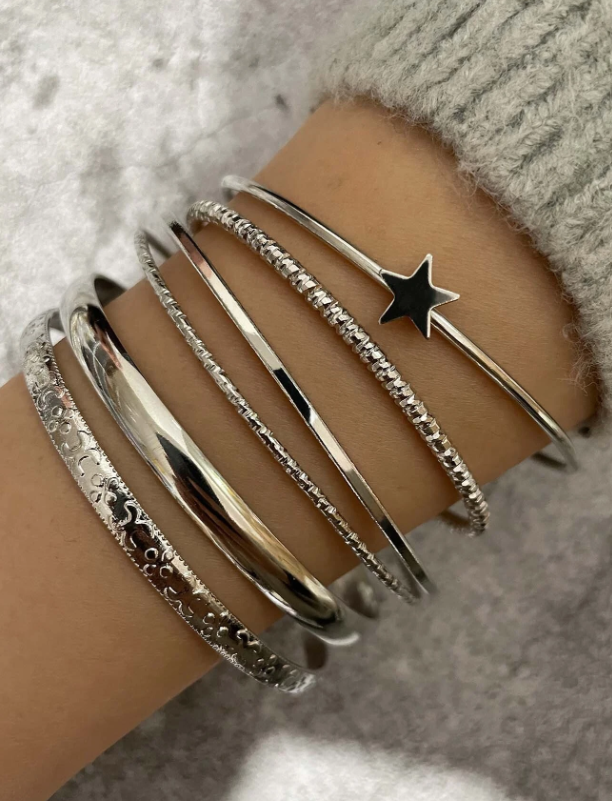 6 pièces Bracelet à détail étoile