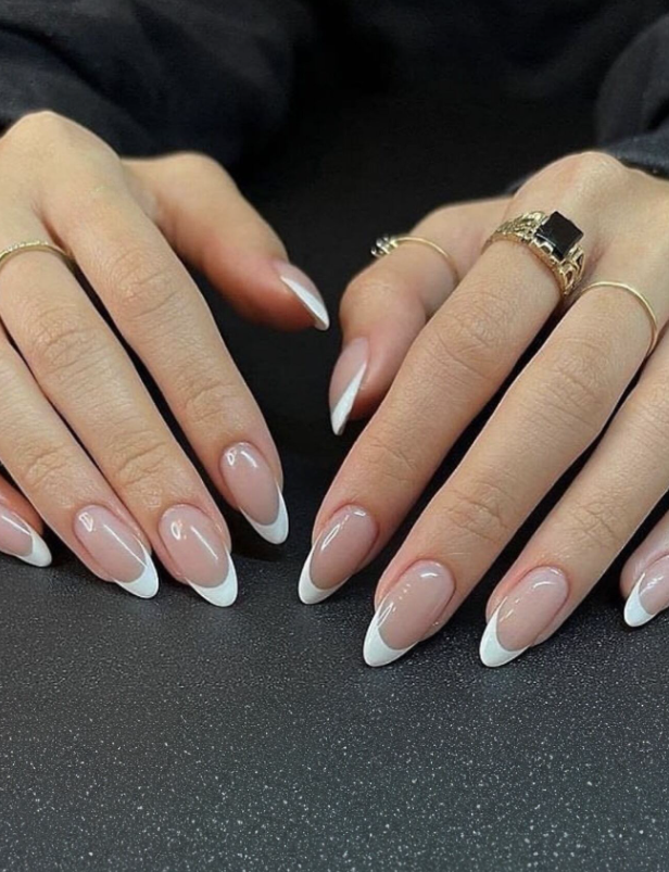 24 قطعة أظافر صناعية بشكل لوزي جميلة + ملف أظافر 1 قطعة + هلام الأظافر 1 قطعة