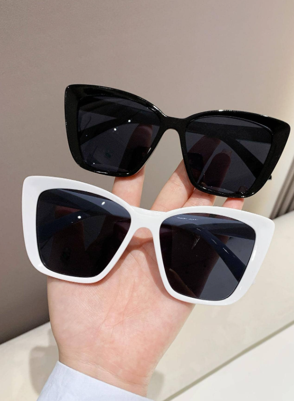 2 ازواج نساء نظارة شمسية بإطار عين القطة الى الحياة اليومية و السفر اكسسوارات