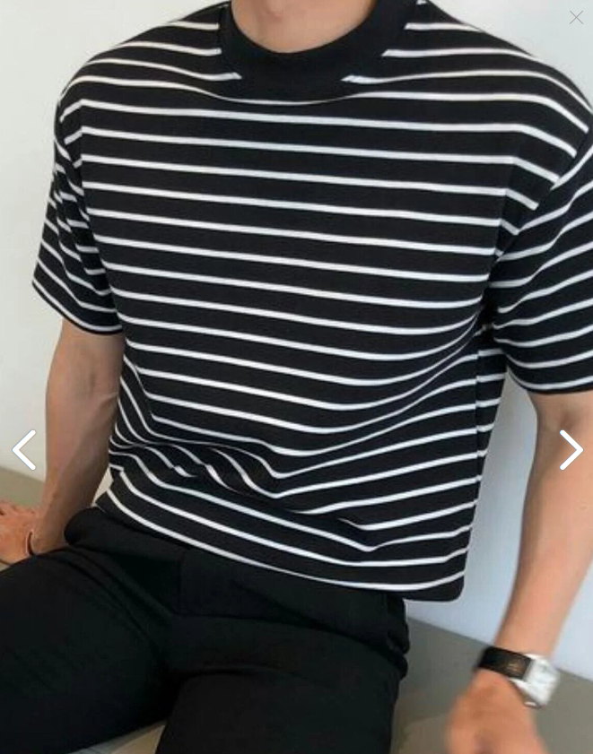 COOL TARZ Erkek Mat Siyah Kısa Kollu Fitilli Akrilik-Pamuk Karışımlı Triko T-Shirt