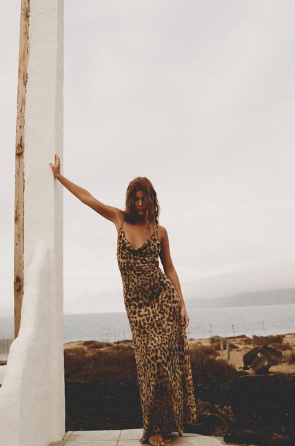 ANIMAL PRINT TULLE DRESS