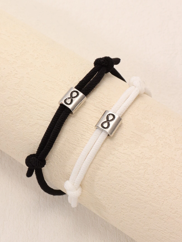 2pcs/set Couple Infinity Detail Bracelet