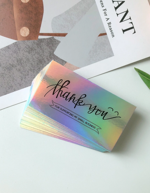 50pcs Slogan Graphic Thank You Card