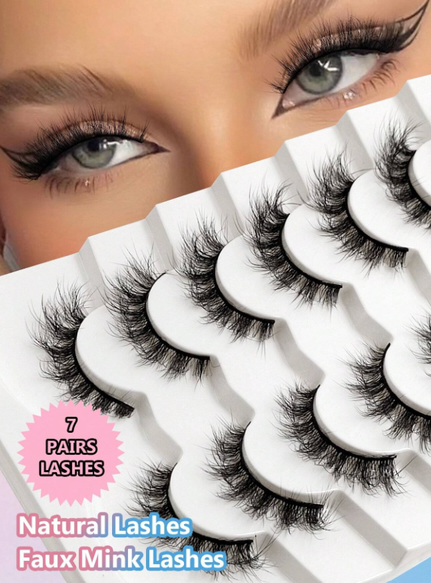 7pairs 11mm Natural Soft False Eyelashes