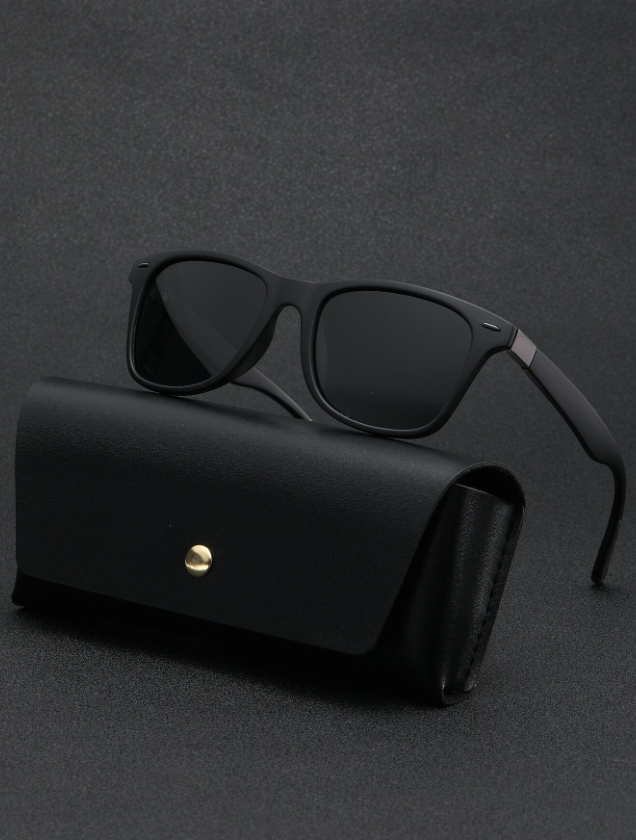 1pc Polarized Lens Classic Travel Hiking Design Driving & Fishing Unisex Fashion Glasses, Red Ferrari Design, Red Studs, Silicon Anti-slip & Shock Absorption Padding, Fashionable Street Style