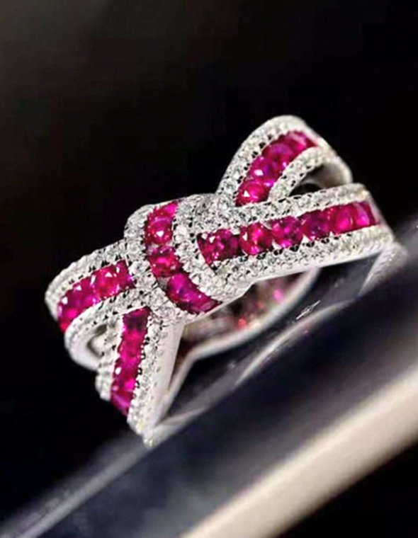 1 PC Elegant Cubic Zirconia Ring For Women For Wedding Engagement Party Jewelry Valentine's Day Gift