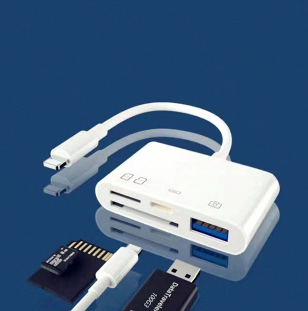 1pc 4-in-1 Otg Memory Card Adapter