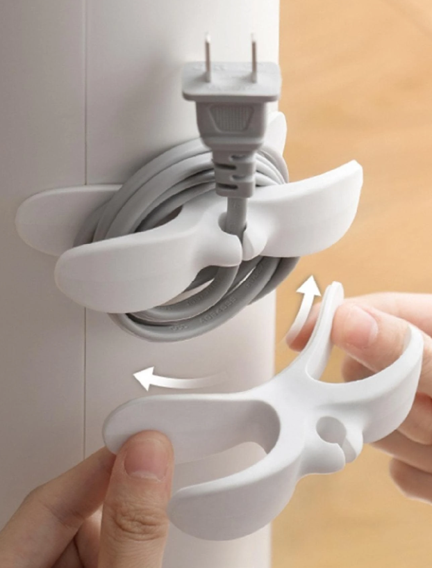 1/2/4pcs Solid Color Small Kitchen Appliance Cable Organizer