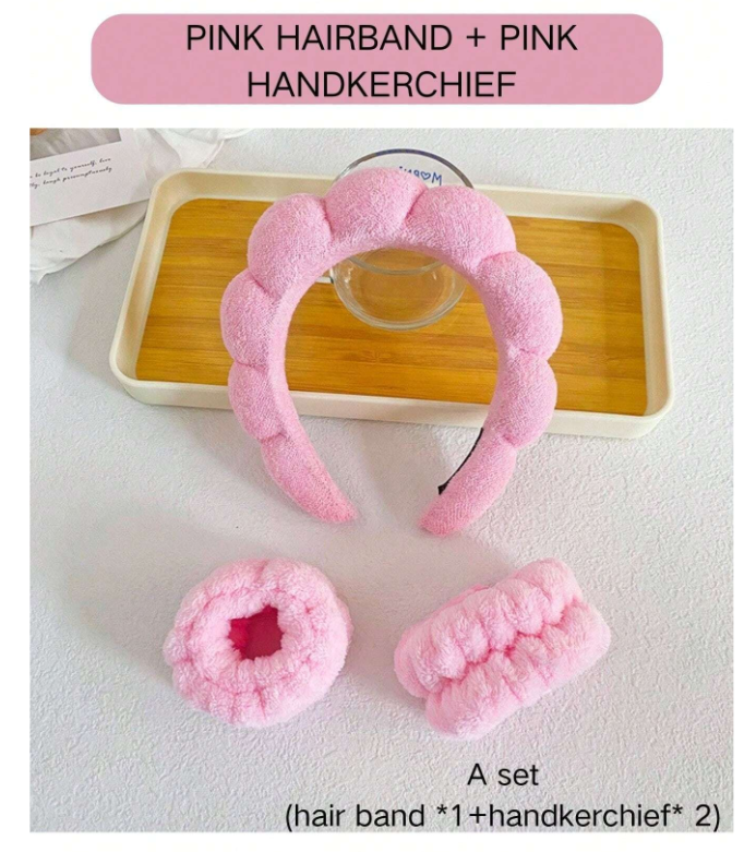 1PC Of Headband + 1 Pair Of Wristbands, Multipurpose Fashion Headband For Makeup