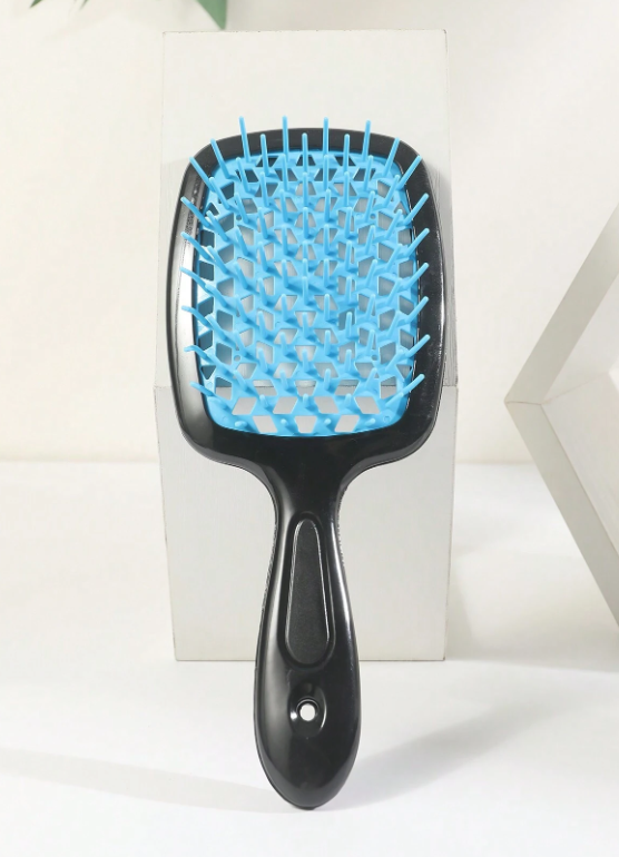1pc Mesh & Hollow Out Design Hair Comb For Women, Suitable For Both Wet And Dry Hair Styling
