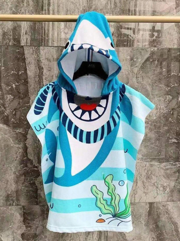 1PC Toddler Bath Towel With Hood For (1-5 Years),Kids Beach Towel For Girls And Boys, Children Hooded Pool Towel