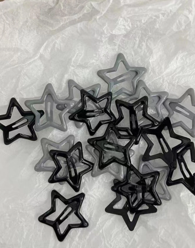 20 قطعة مشبك وشاح للشعر بتصميم النجمة للنساء، للاستخدام اليومي وفي الشارع