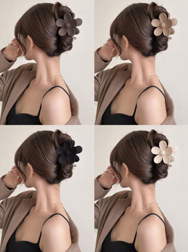 4 قطع لمشابك الأزهار البسيطة الأنيقة للنساء للاستخدام اليومي ووقت الاستحمام البوهو
