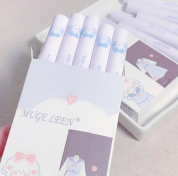 5قطعات/طقم مخملي مادة احمر الشفاة سائل عدة