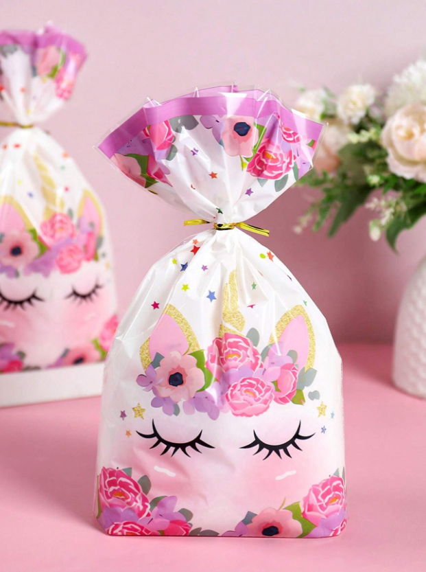 25 حقيبة هدايا بأسلوب حصان وحيد القرن ، لوازم ديكور حفل تنكري ولادة ، أعياد الميلاد ، أدوات التعبئة والتغليف لحفلات الزفاف والعطلات ، كيس الحلوى والكعك الحلو