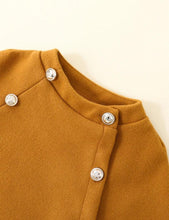 Load image into Gallery viewer, SHEIN Young Girl 1pc Solid Double Breasted Cape Overcoat
