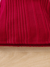 Load image into Gallery viewer, SHEIN Young Girl Solid Fitted Dress &amp; Scarf Girls Red Sweater Dresssweater Dress For Girlsyoung Girls Sweater Dressgirls Sweater Dressgirls Sweater Dresses
