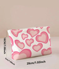 Load image into Gallery viewer, Heart Pattern Zippered Makeup Bag
