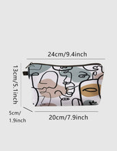 Load image into Gallery viewer, 1pc Line Art Zippered Makeup Bag
