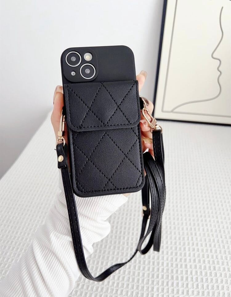 Card Slot Phone Case With Lanyard