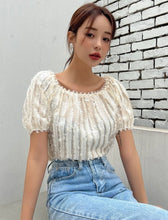 Load image into Gallery viewer, DAZY Off Shoulder Frill Trim Fuzzy Blouse
