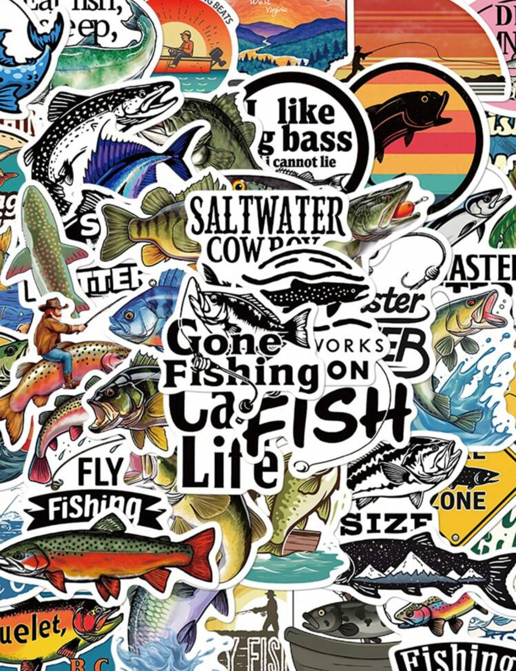 50 قطعة ملصقات صناديق أدوات صيد القمر ، الأمتعة ، الأجهزة المحمولة ، الجيتار ، لوح التزلج ، الدراجة ، ديكور DIY ، ملصقات PET