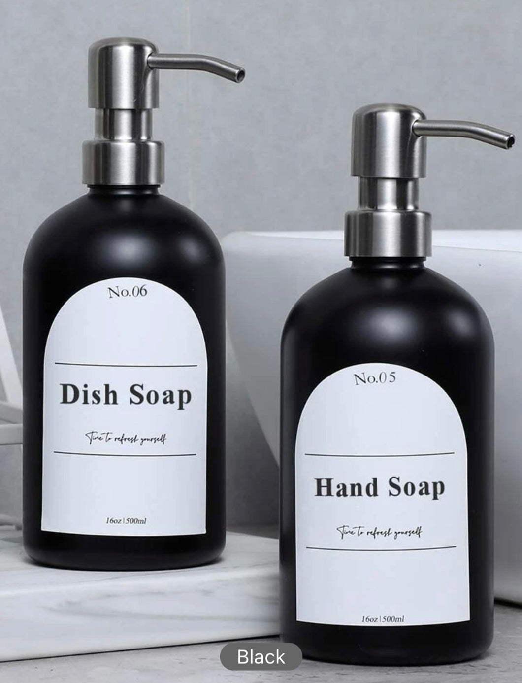 2pcs/set 500ML PET Lotion Dispenser, Bathroom Soap Dispenser For Bathroom