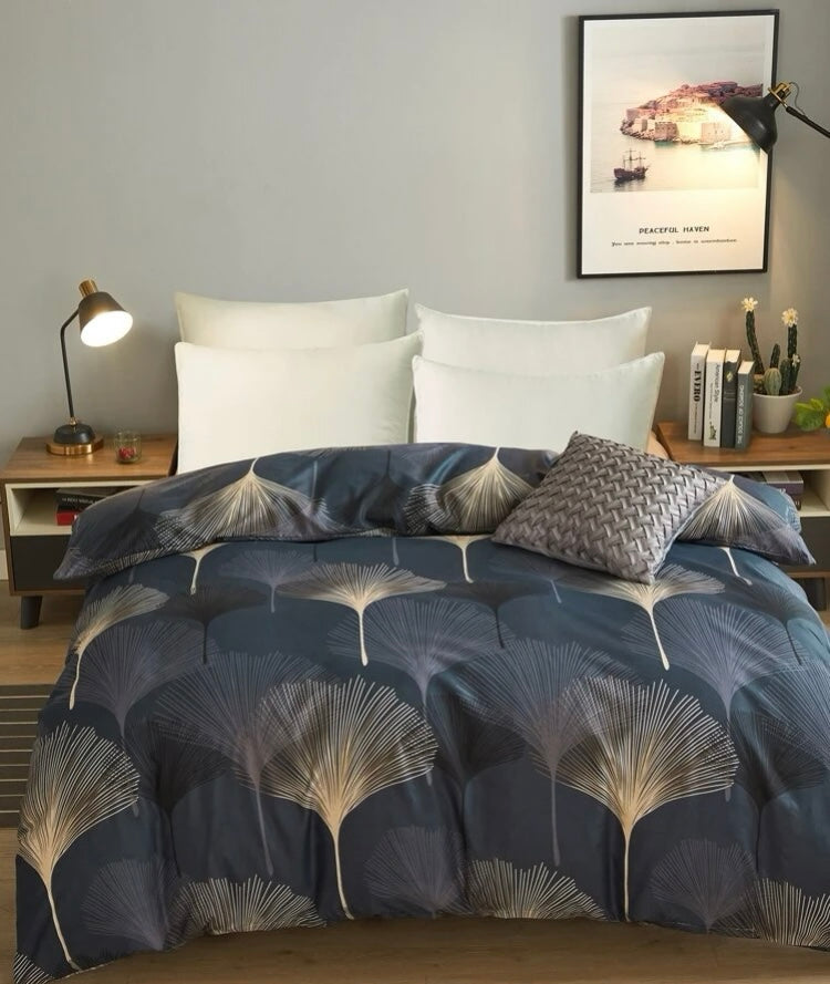 1pc Ginkgo Biloba Print Duvet Cover Without Filler, Modern Leaf Print Duvet Cover For Bedroom