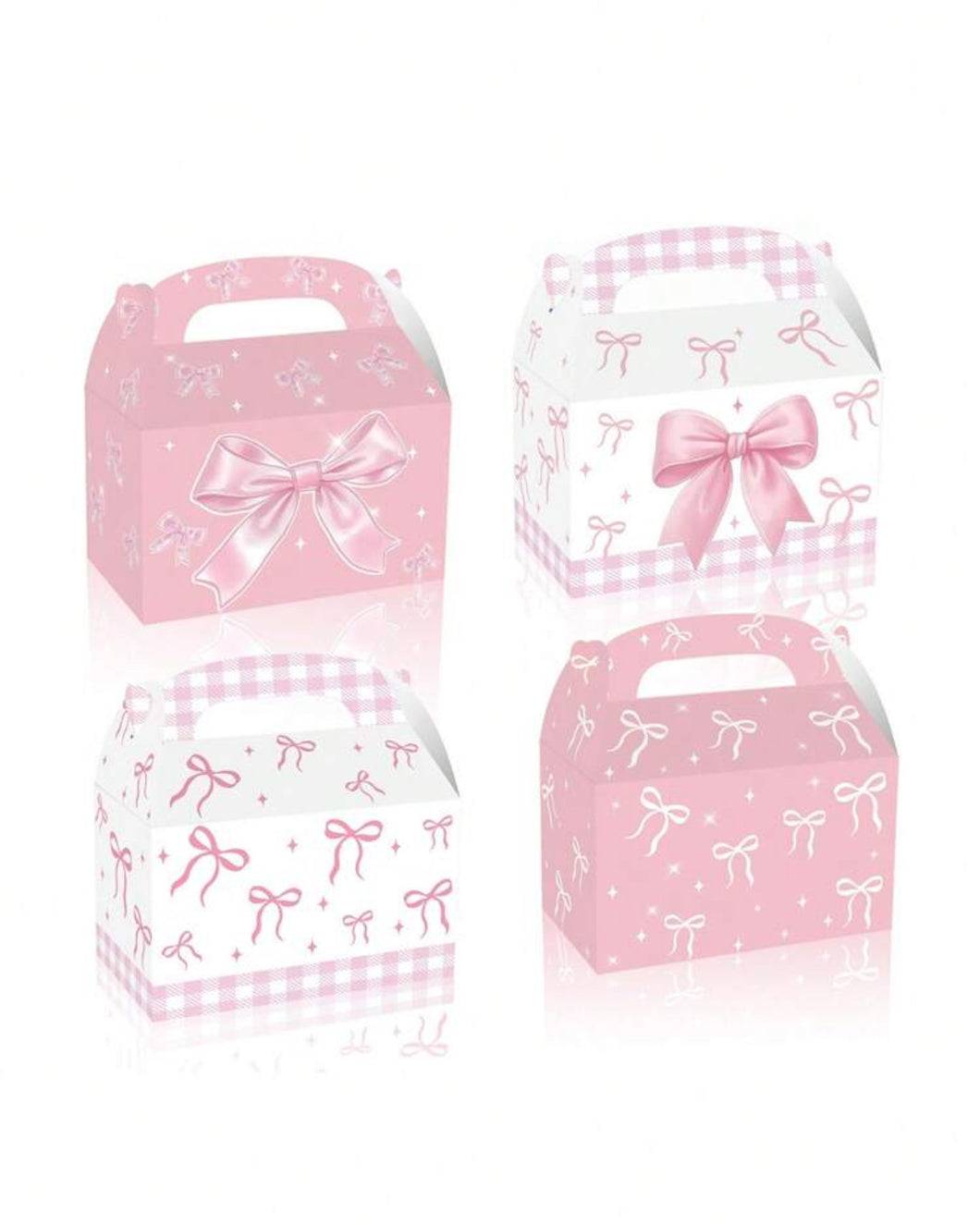 5 قطع مختلطة من الوردي لتعبئة الحقائب وصناديق الحلويات والهدايا وعلب الحلوى ، هدايا عيد الحب ، صناديق هدايا زفاف وحلوى باللون الوردي