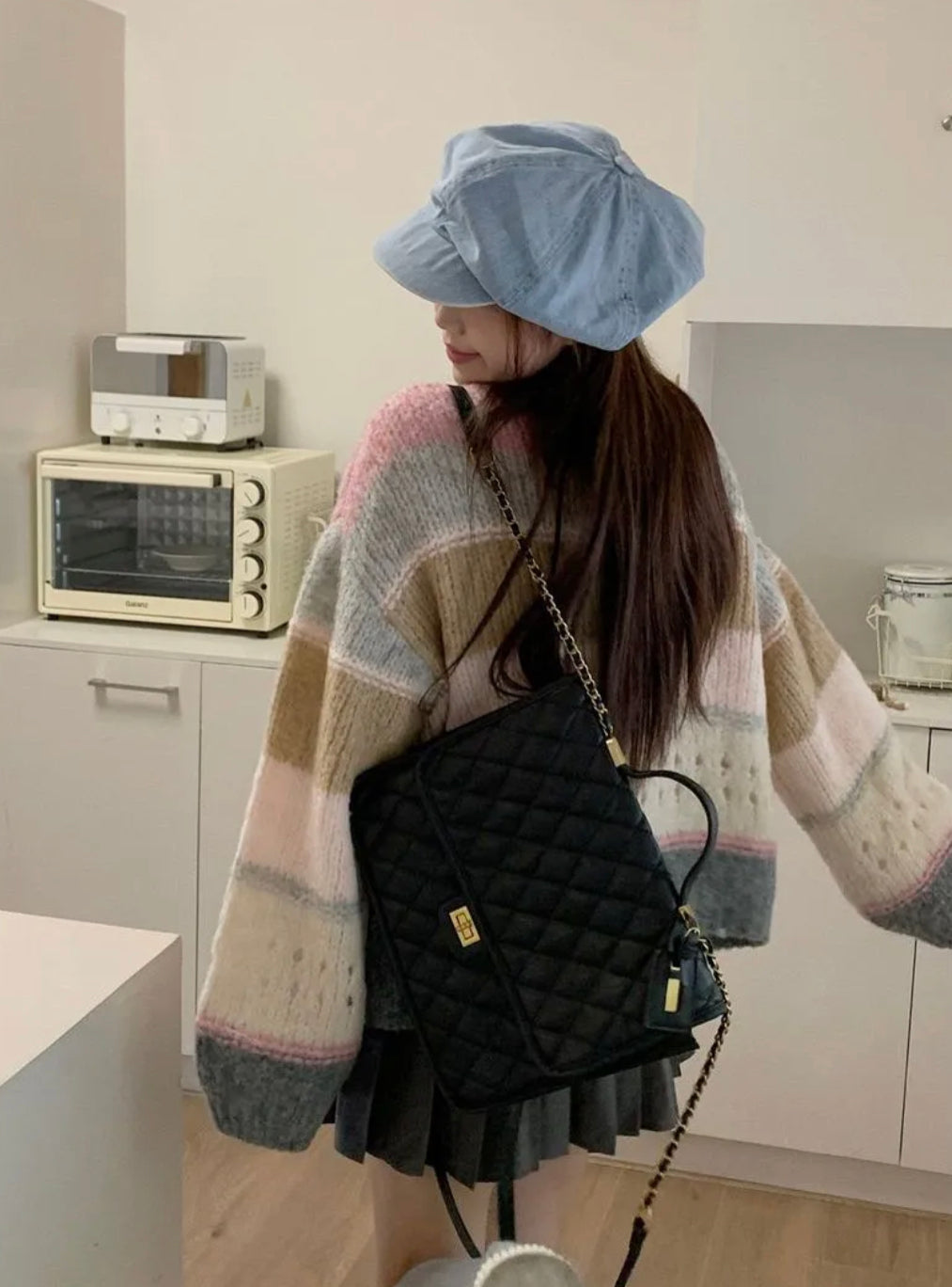 Alfie - Color-Block Loose-Fit Cardigan