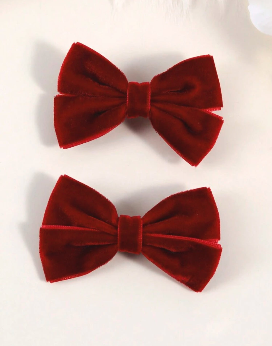 2 قطعة مشبك شعر بفيونكة حمراء للبنات، مشابك حريري على شكل تمساح لشعر الأطفال، اكسسوارات شعر عصرية كهدايا لفصل الخريف