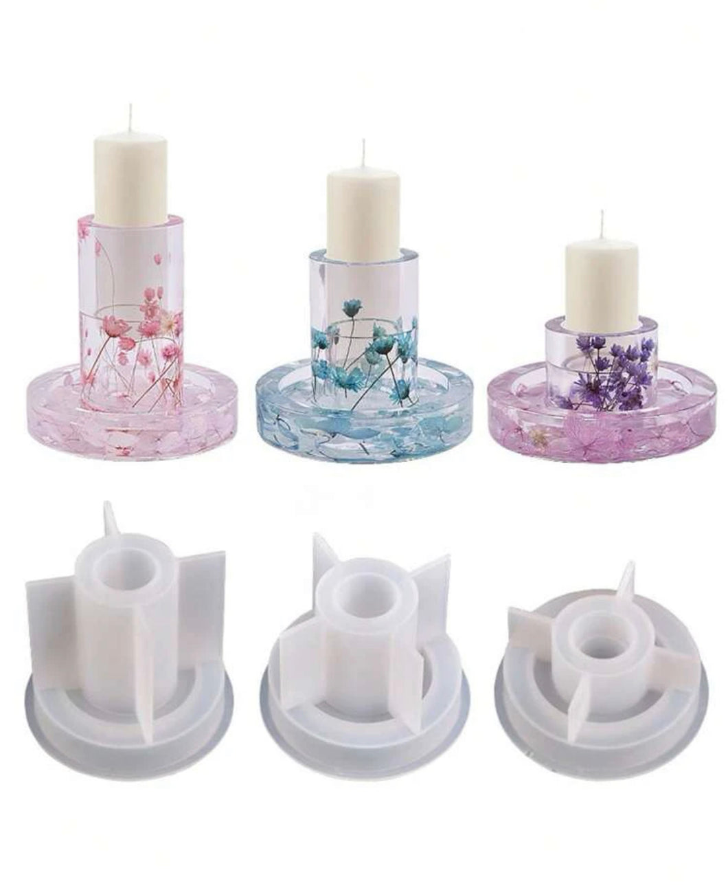 1pc Candle Holder Design DIY Silicone Mold