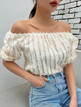 Load image into Gallery viewer, DAZY Off Shoulder Frill Trim Fuzzy Blouse
