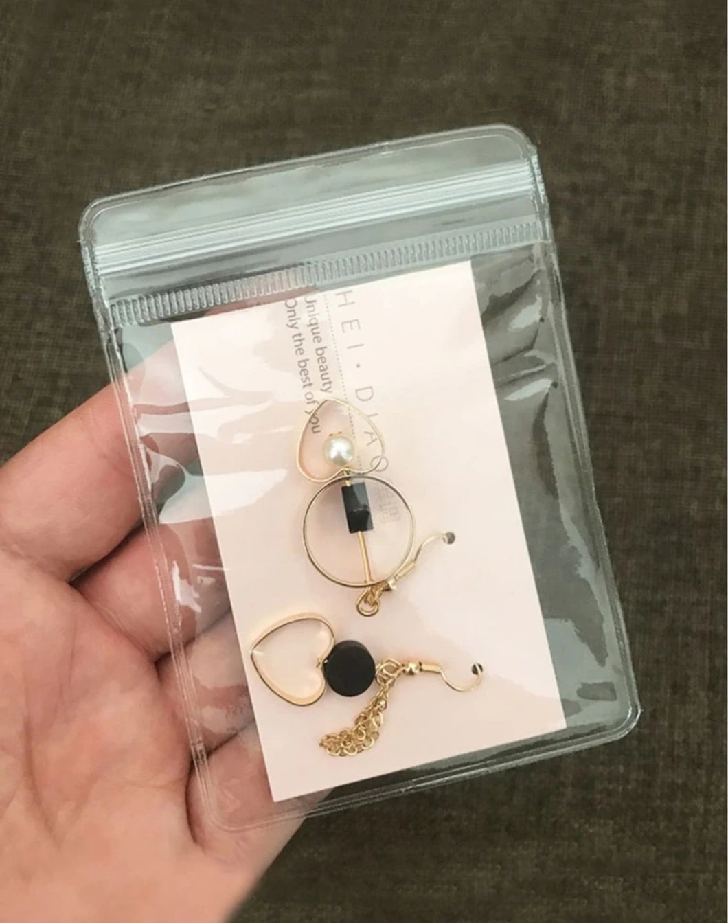 50/30/20 حقيبة تخزين شفافة للمجوهرات، أكياس تنظيم المجوهرات المضادة للأكسدة، عودة للمدرسة، عيد الحب