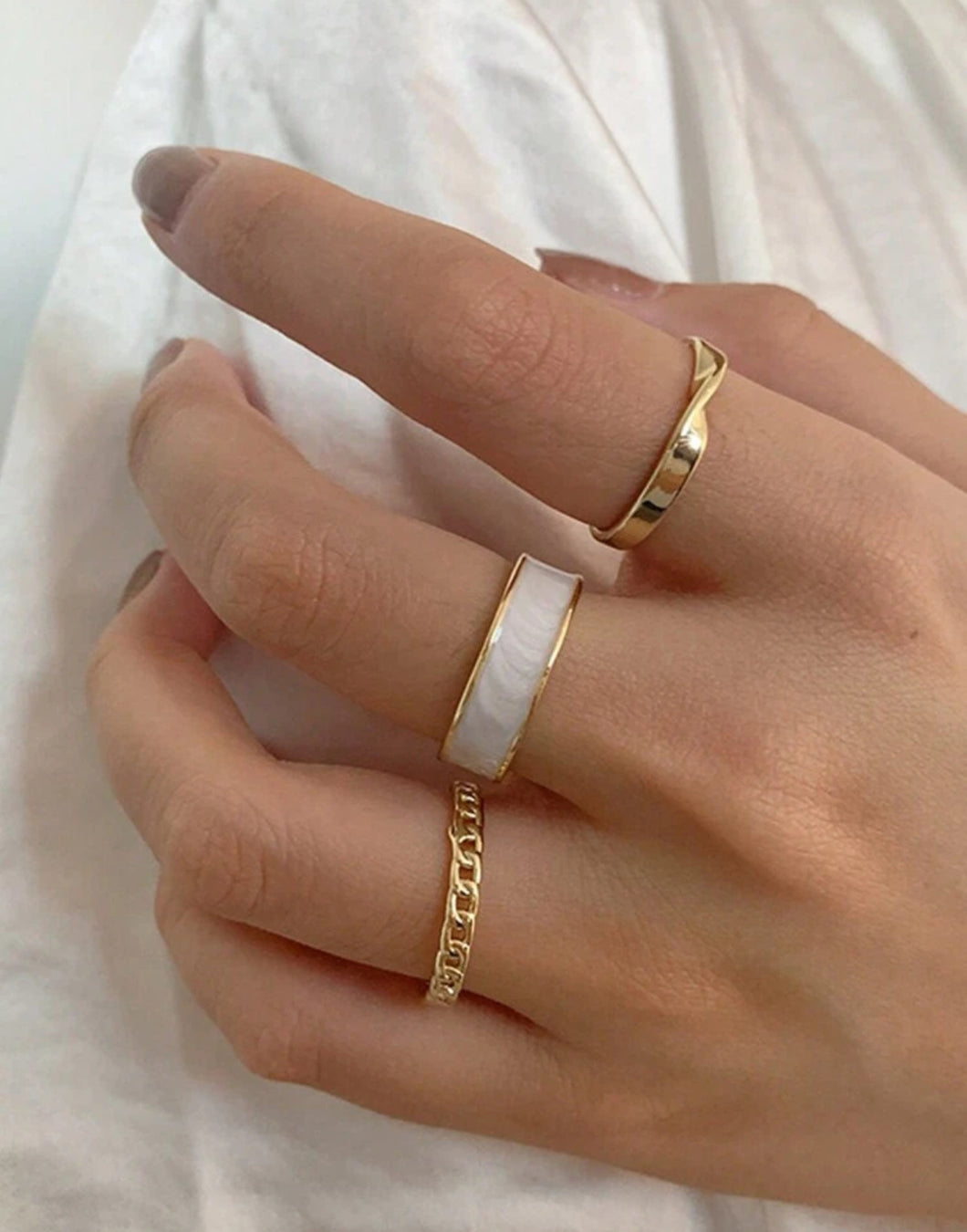 3 قطعة / مجموعة من خواتم للنساء، تصاميم فريدة وأنيقة وذات طراز بوهيمي قابلة للتعديل، حلقات مطلية بالمينا مناسبة لجميع المناسبات